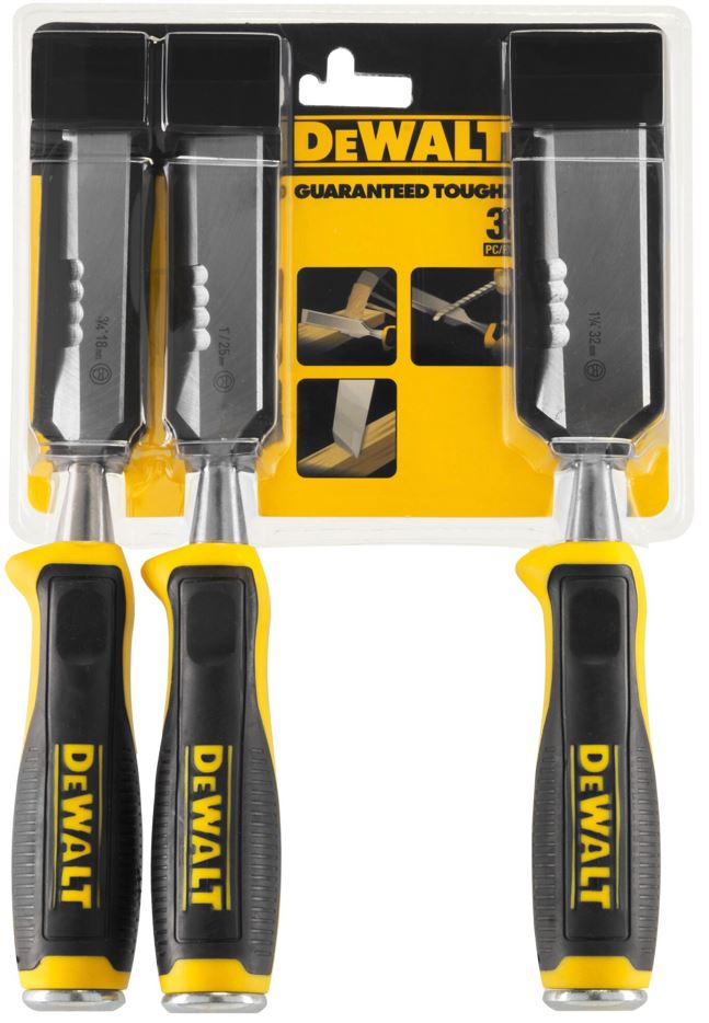 DWHT0-16148 DEWALT 3DÍLNÁ SADA DLÁT - 18, 25 A 32MM