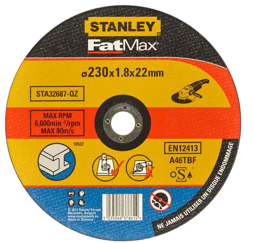 STA32687 STANLEY FATMAX ŘEZNÝ KOTOUČ ⌀230 X 22,2MM X 1,8MM NA KOV