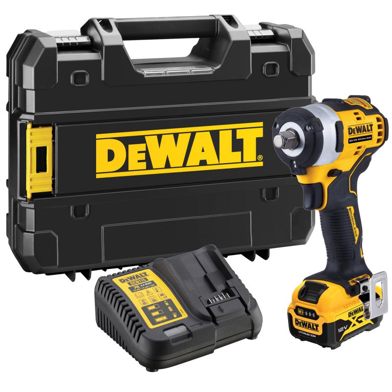 DCF901P1 DEWALT 12V AKU BEZUHLÍKOVÝ RÁZOVÝ UTAHOVÁK 1/2, 1 X 5,0Ah BATERIE XR LI-ION, NABÍJEČKA, KUFR T-STAK
