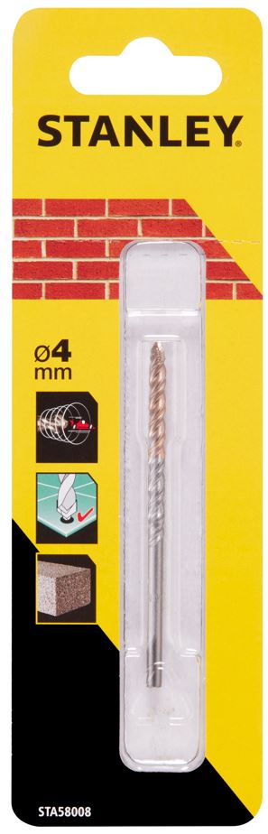 STA58008 STANLEY PŘESNÝ VRTÁK DO ZDIVA Ø 4,0 X 75/45 MM