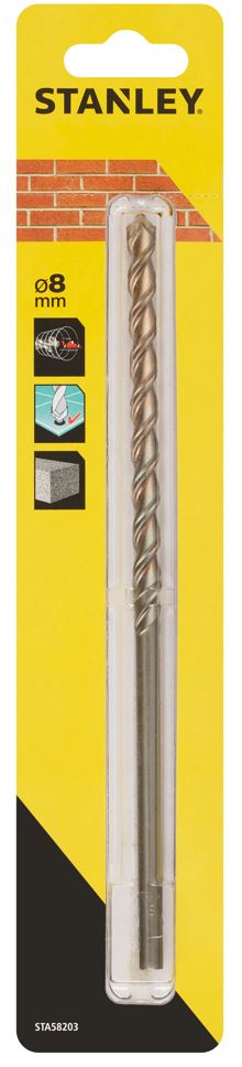 STA58203 STANLEY PŘESNÝ VRTÁK DO ZDIVA Ø 8,0 X 200/110 MM