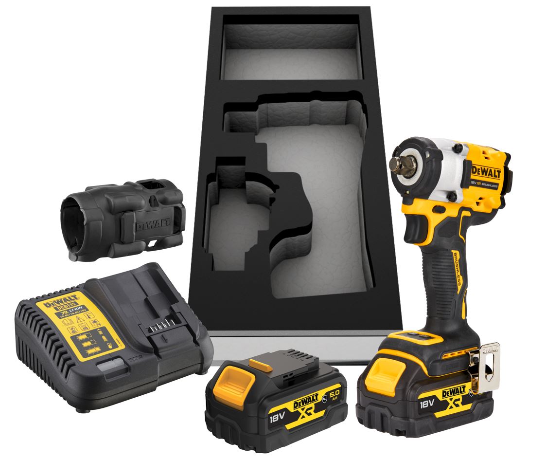 DCF921P2G DEWALT 18V AKU BEZUHLÍKOVÝ RÁZOVÝ UTAHOVÁK 1/2