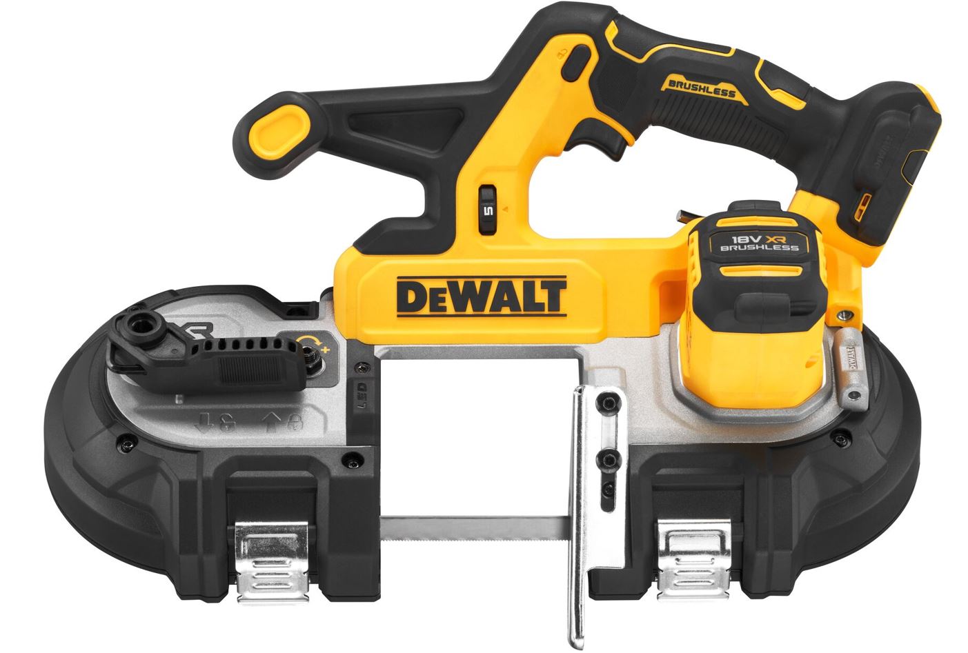 DCS378N DEWALT 18V XR AKU BEZUHLÍKOVÁ PÁSOVÁ PILA, BEZ BATERIE A NABÍJEČKY, V KARTONOVÉ KRABICI