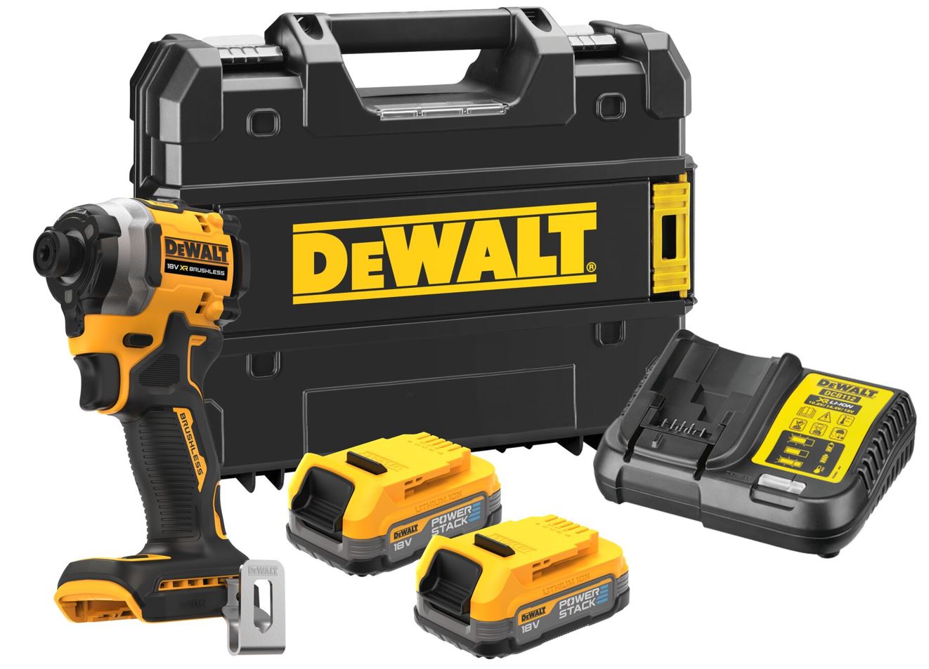 DCF850E2T DEWALT 18V AKU BEZUHLÍKOVÝ RÁZOVÝ UTAHOVÁK 1/4