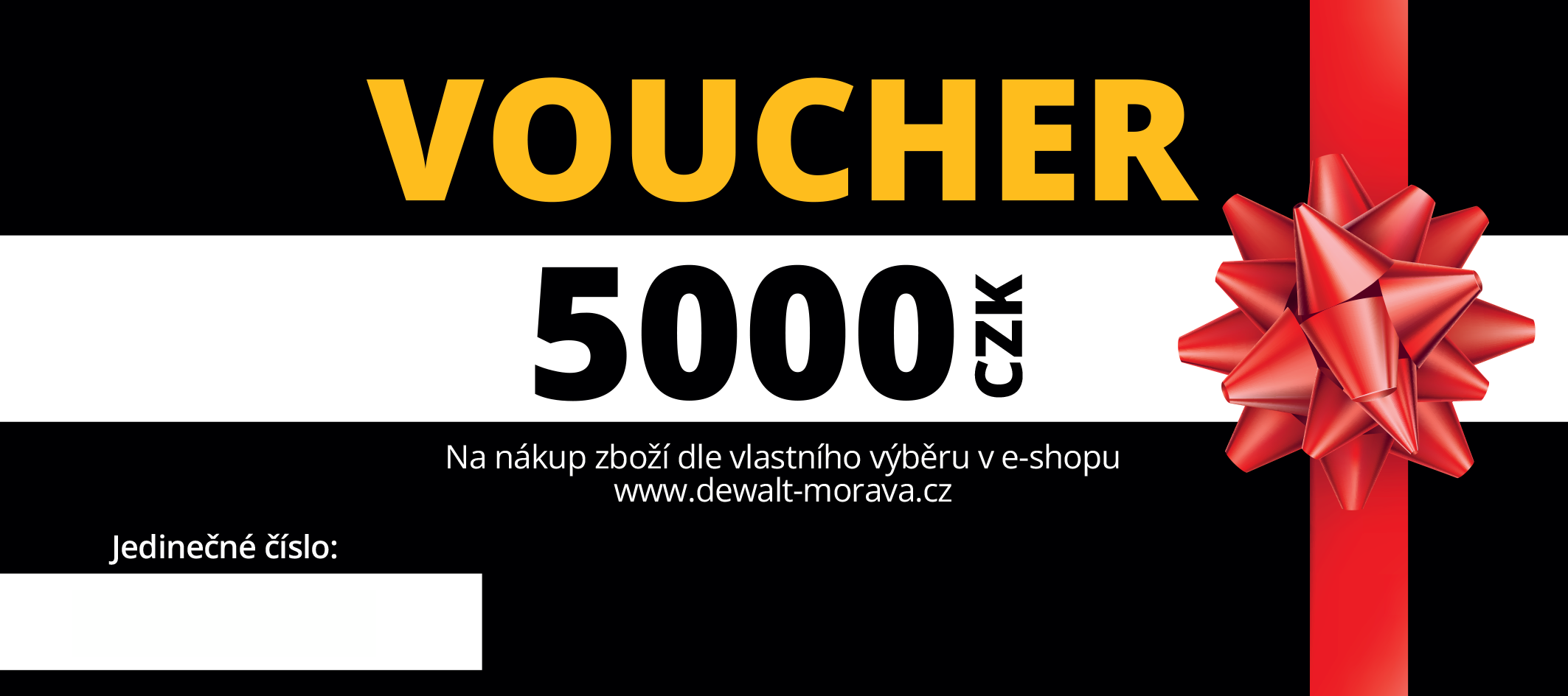 Dewalt Dárkový poukaz v hodnotě 5 000 Kč
