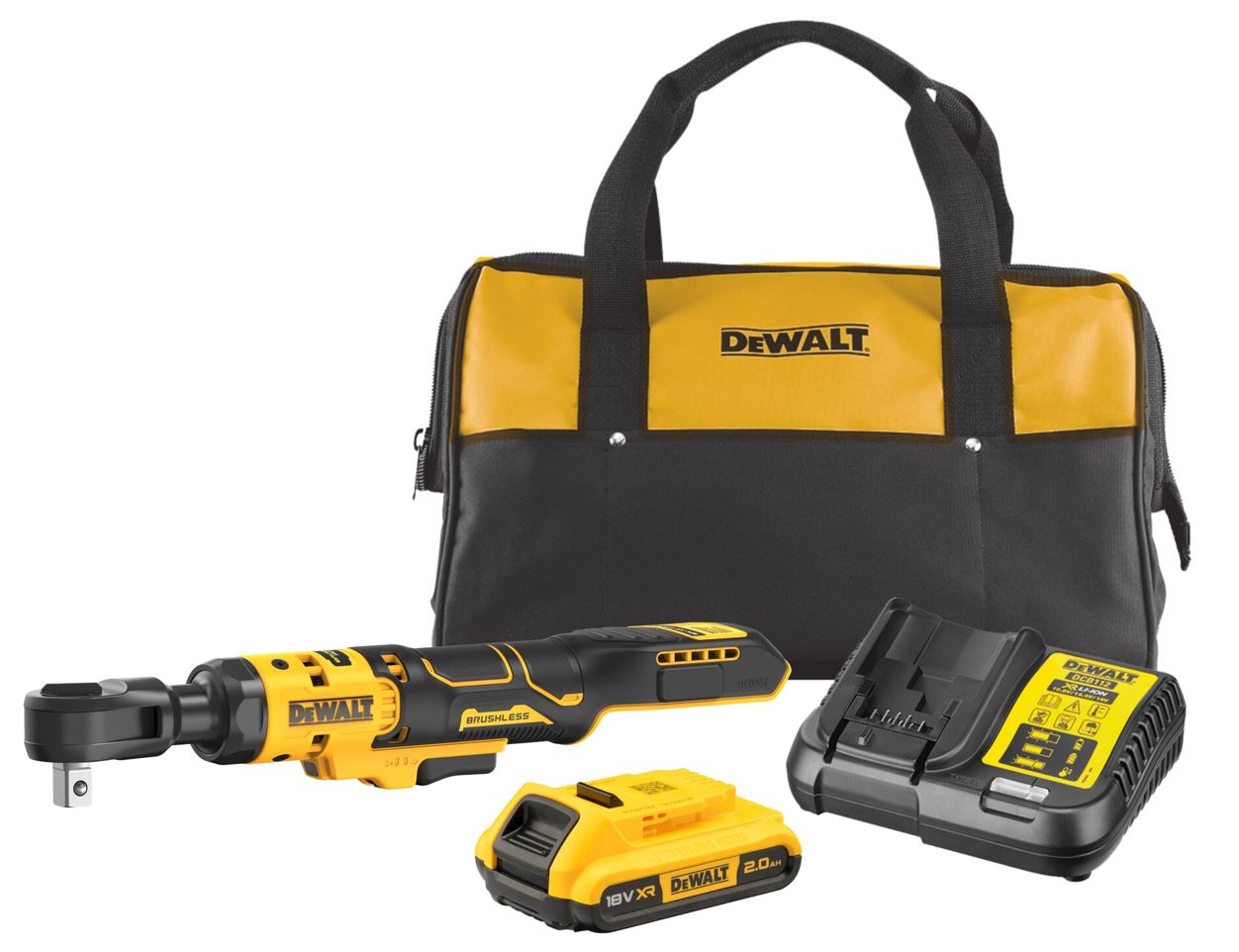 DCF512D1 DEWALT 18V AKU BEZUHLÍKOVÁ RÁČNA 1/2, MAX. UTAHOVACÍ MOMENT 95 NM, 1 X 2,0 AH BATERIE, NABÍJEČKA, TAŠKA
