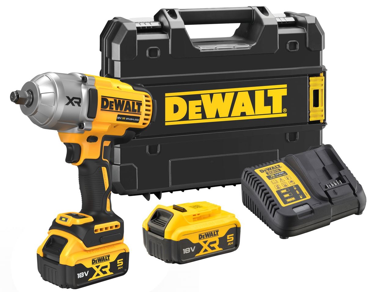 DCF900P2T DEWALT AKU 18V BEZUHLÍKOVÝ RÁZOVÝ UTAHOVÁK 1/2
