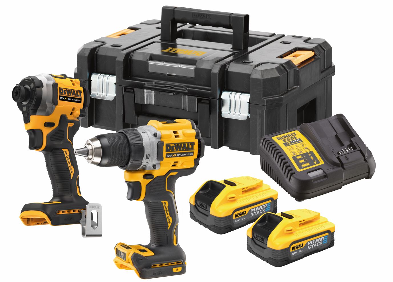 DCK2051H2T DEWALT 18V SADA BEZUHLÍKOVÉHO NÁŘADÍ