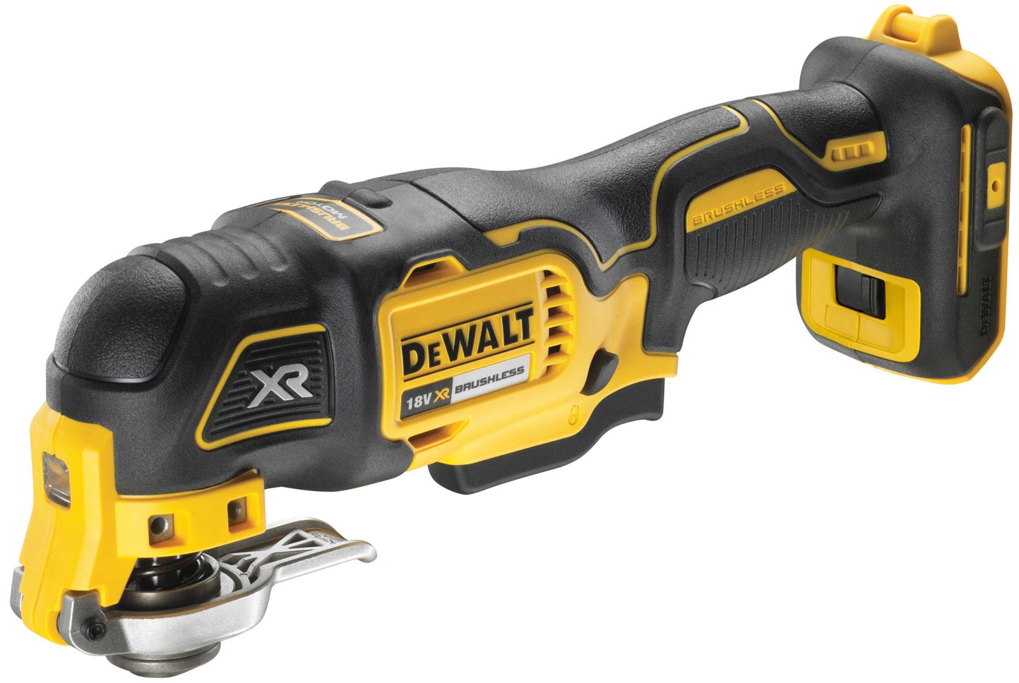 DCS356N DeWALT 18 VOLT AKU BEZUHLÍKOVÁ OSCILAČNÍ MULTIBRUSKA S PŘÍSLUŠENSTVÍM, BEZ BATERIE A NABÍJEČKY, KARTONOVÁ KRABICE