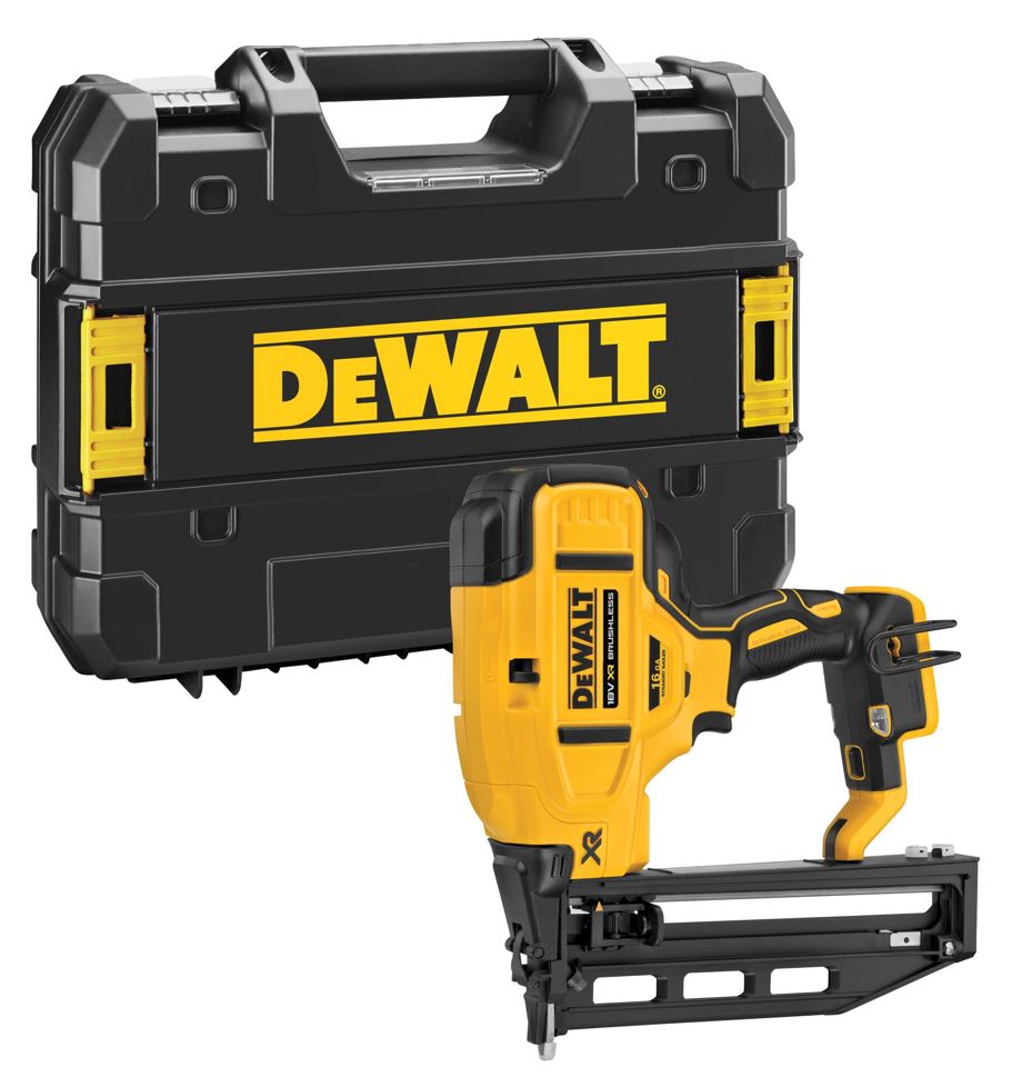 DCN662NT DEWALT AKU 18V BEZUHLÍKOVÁ DOKONČOVACÍ HŘEBÍKOVAČKA, BEZ BATERIE A NABÍJEČKY, KUFR T-STAK