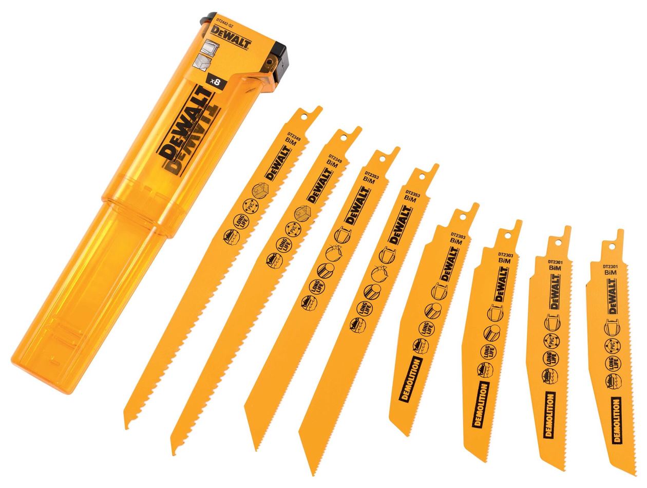 DT2442 DEWALT 8DÍLNÁ SADA PILOVÝCH PLÁTKŮ