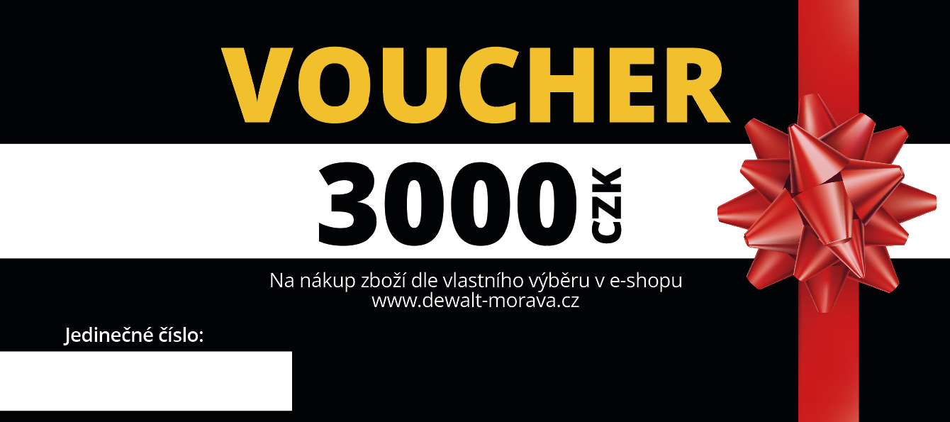 Dewalt Dárkový poukaz v hodnotě 3 000 kč