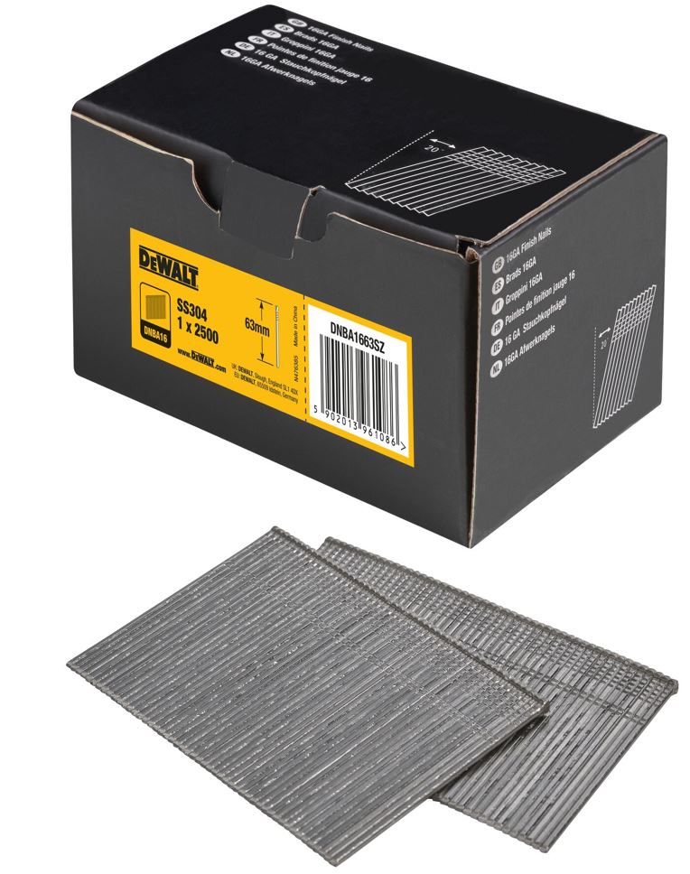 DNBA1663SZ DeWALT hřebíky délky 63mm - nerezové - pro DCN660 hřebíkovačku
