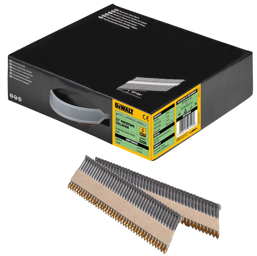 DNPT28R50Z DEWALT KONVEXNÍ HŘEBÍKY 2,8 X 50 MM, 2200 KS