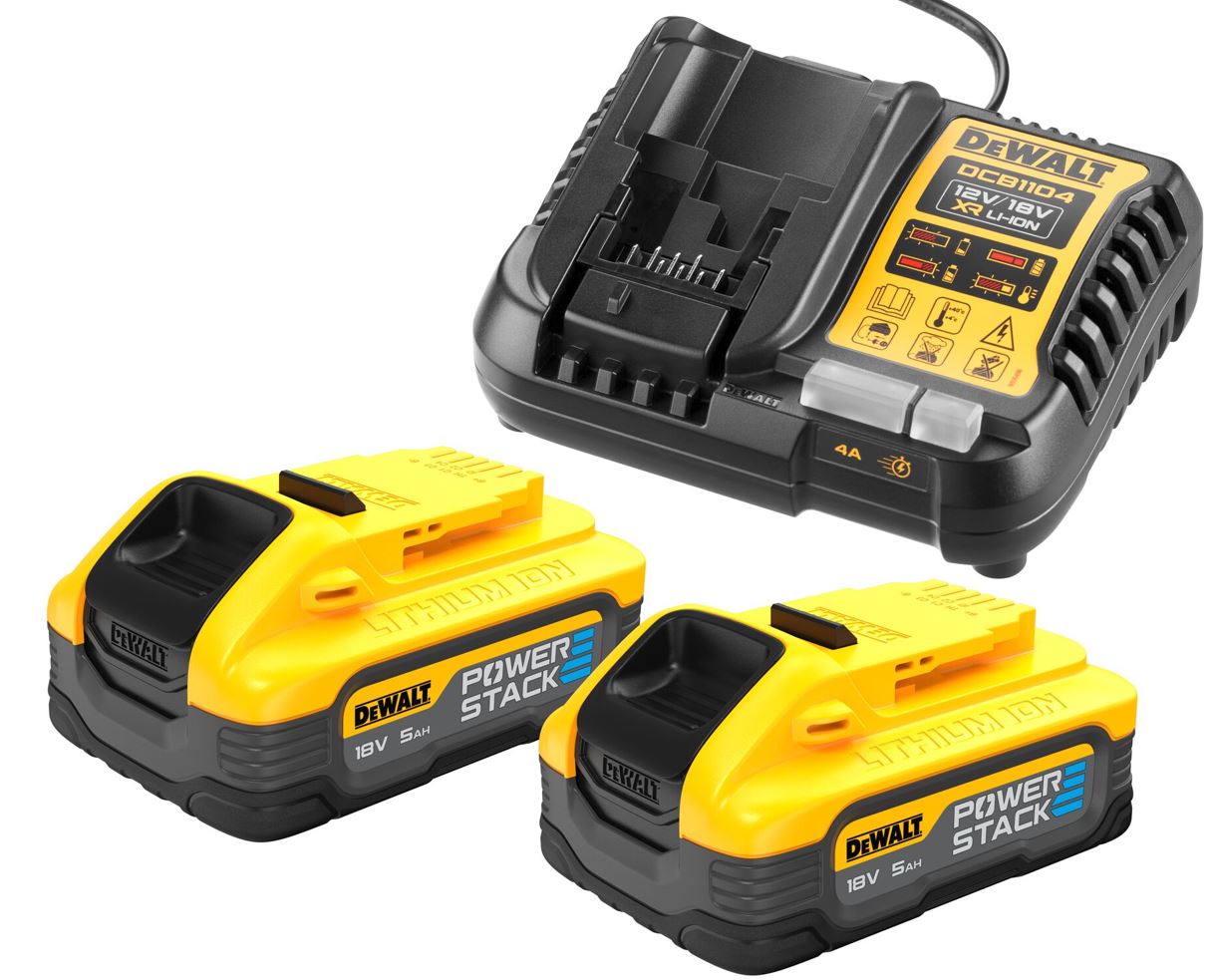 DCB1104H2 DEWALT 18V XR NABÍJEČKA A 2 X 5,0 AH BATERIE POWERSTACK