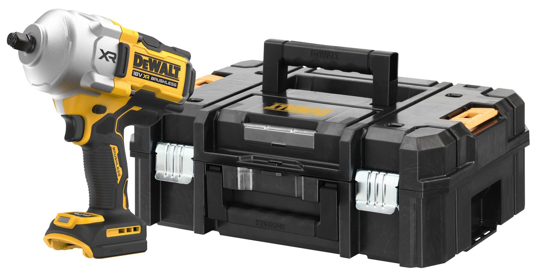 DCF961NT DEWALT 18V AKU BEZUHLÍKOVÝ RÁZOVÝ UTAHOVÁK 1/2" , BEZ BATERIE A NABÍJEČKY, KUFR T-STAK