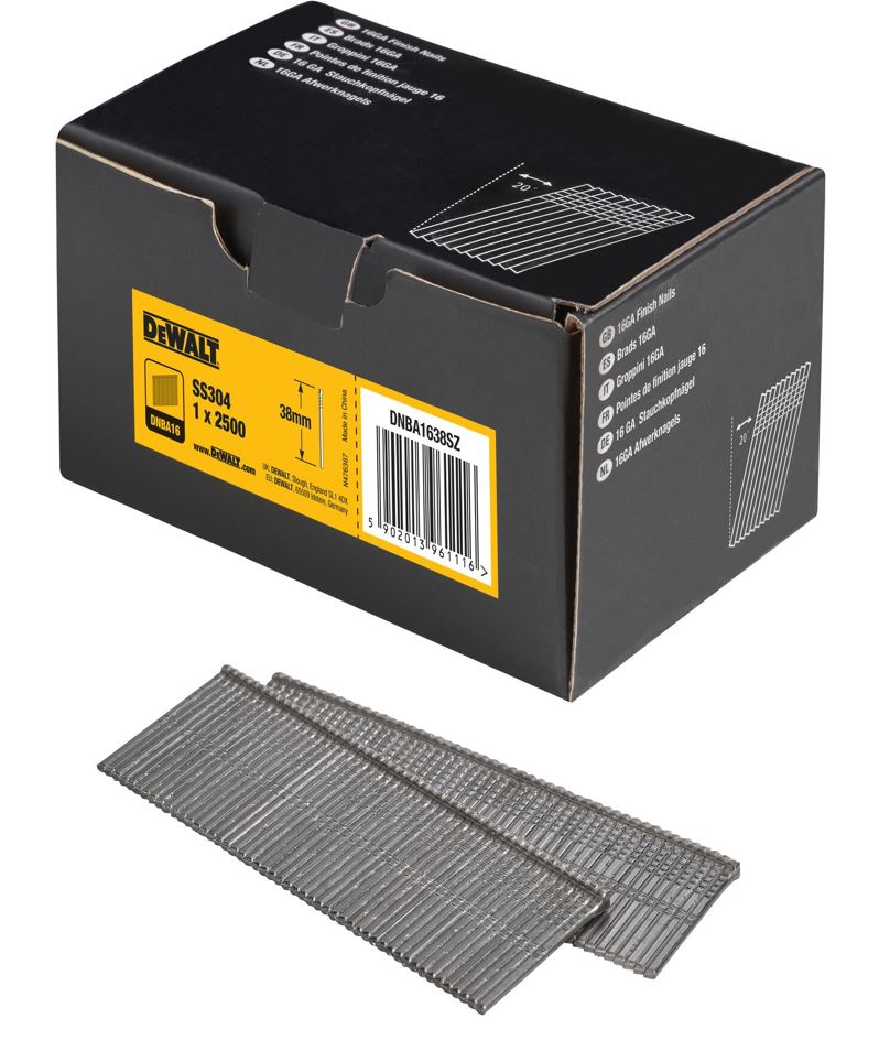 DNBA1638SZ DeWALT hřebíky délky 38mm - nerezové - pro DCN660 hřebíkovačku