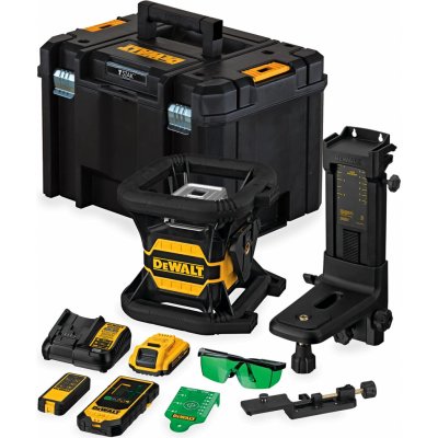 DCE080D1GS DEWALT 18V AKU SAMONIVELAČNÍ ROTAČNÍ LASER SE ZELENÝM PAPRSKEM S TOOLCONNECT