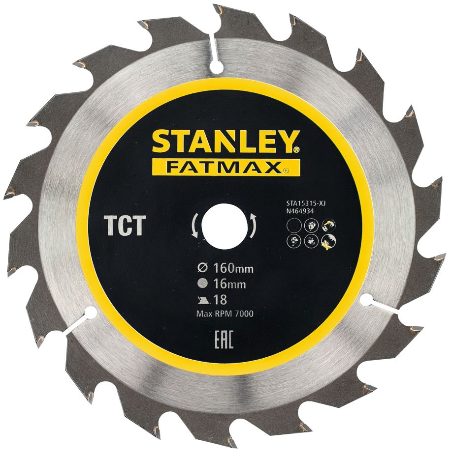 STA15315 STANLEY FATMAX PILOVÝ KOTOUČ TCT / HM 160 X 16 MM, 18 ZUBŮ