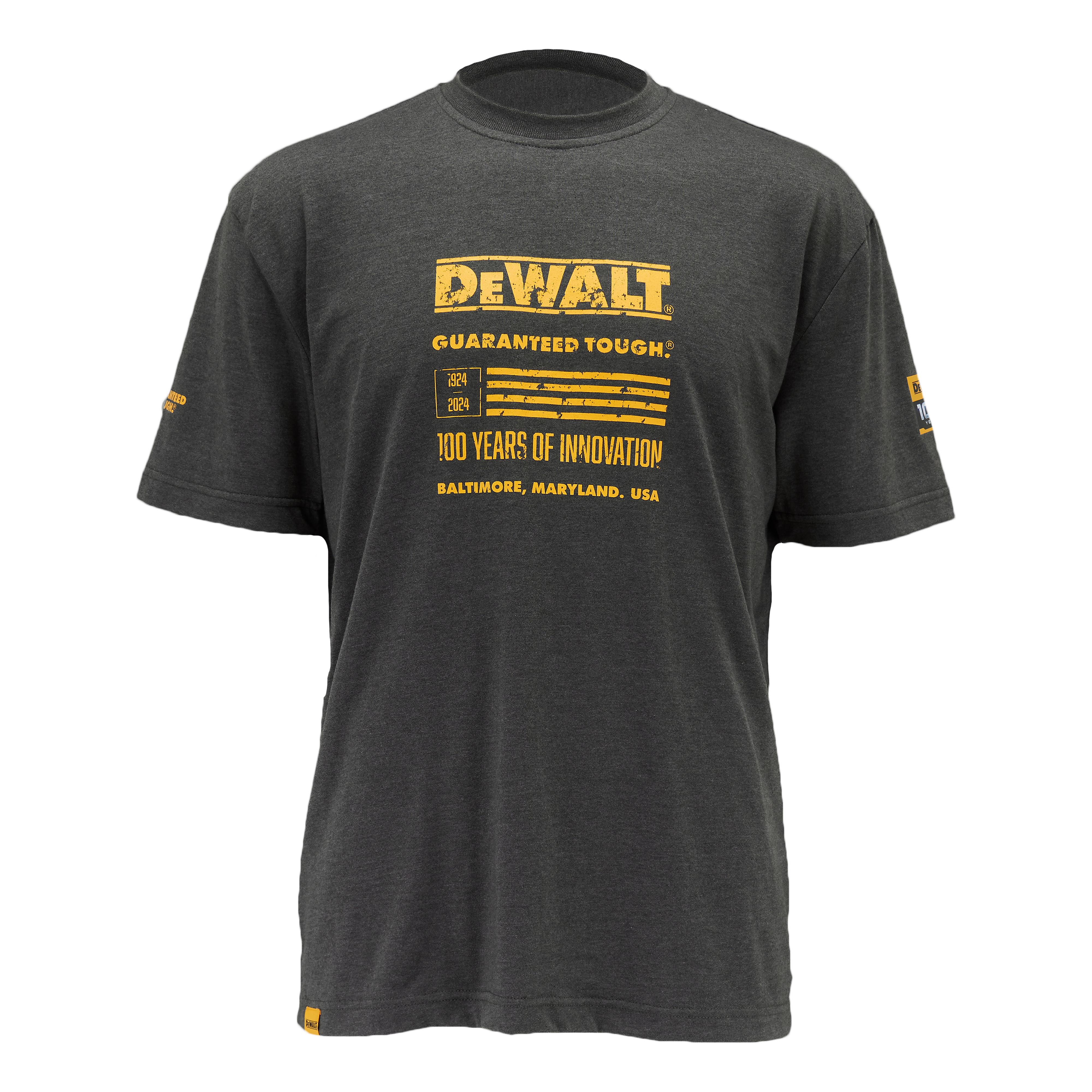 DEWALT-MORAVA PÁNSKÉ TRIČKO 100LET DEWALT ORIGINAL ŠEDÉ* Velikost: XL