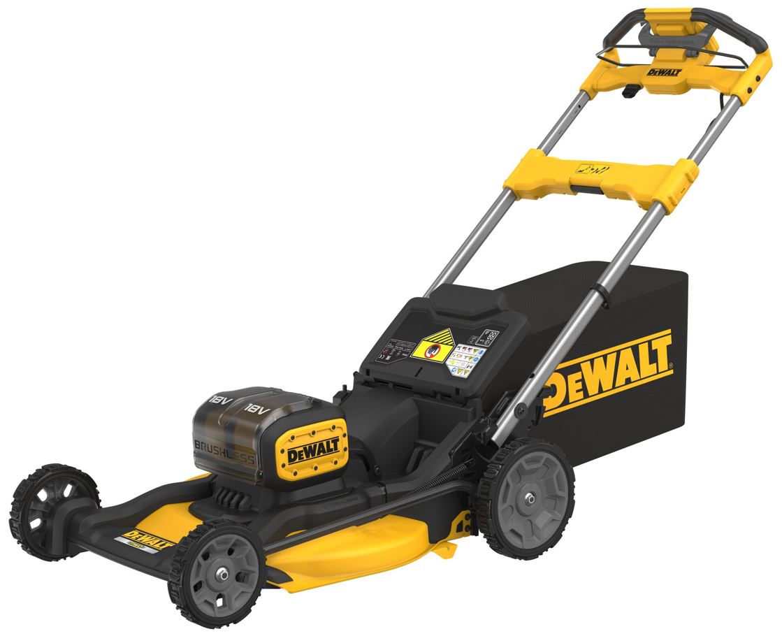 DCMWSP156W2 DEWALT 18 V AKU BEZUHLÍKOVÁ SEKAČKA S POJEZDEM NA TRÁVU, 2 X 8,0 AH BATERIE, NABÍJEČKA