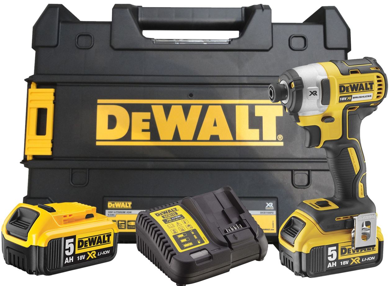 DCF887P2 DeWALT 18V AKU BEZUHLÍKOVÝ RÁZOVÝ UTAHOVÁK 1/4