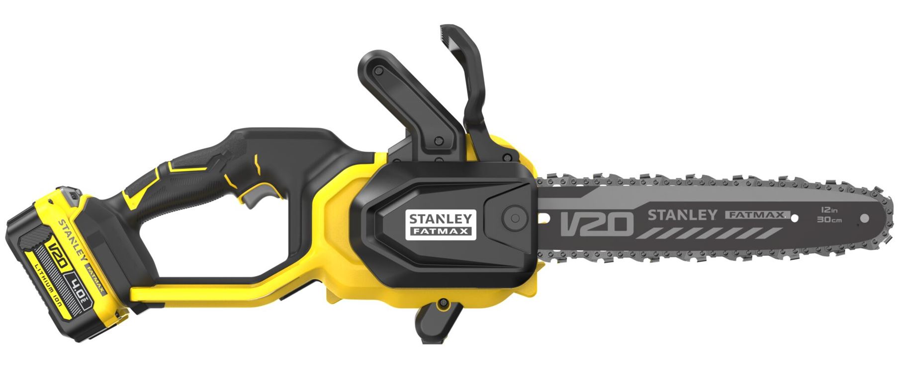 SFMCCS730M1-QW STANLEY FATMAX 18 V, V20 AKU BEZUHLÍKOVÁ ŘETĚZOVÁ PILA, 1 X 4,0 AH, NABÍJEČKA