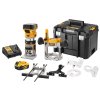 DCW604P2 DEWALT 18V BEZUHLÍKOVÁ KOMBINOVANÁ FRÉZKA 8MM, 2 X 5,0 AH, NABÍJEČKA, KUFR T-STAK, 2,9KG