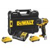 DCF601D2 DEWALT 12V AKU BEZUHLÍKOVÝ ŠROUBOVÁK 1/4", 2 X 2,0AH, NABÍJEČKA, KUFR T-STAK