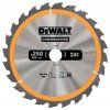 DT1956 DeWALT Pilový kotouč 250x30mm, 24zubů, ATB 10°, rychlý, podélný řez