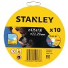 STA38257 STANLEY FATMAX 10DÍLNÁ SADA KOTOUČŮ ⌀125 X 22,2MM X 1,0 MM V KOVOVÉ KRABIČCE