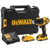 DCD709D2T DEWALT 18V AKU BEZUHLÍKOVÁ PŘÍKLEPOVÁ VRTAČKA/ŠROUBOVÁK , 2X BATERIE XR LI-ION 2,0 AH, KUFR T-STAK