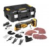 DCS356E1T DEWALT 18V AKU BEZUHLÍKOVÁ OSCILAČNÍ MULTIBRUSKA S  PŘÍSLUŠENSTVÍM, 1 X 1,7 AH BATERIE POWERSTACK, BEZ NABÍJEČKY, KUFR T-STAK