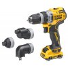 DCD703L2T DEWALT 12V AKU BEZUHLÍKOVÁ VRTAČKA S VÝMĚNNÝMI HLAVAMI, 2 X BATERIE 3,0 AH, NABÍJEČKA, KUFR T-STAK