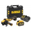 DCG409VST1 DEWALT 18V AKU BEZUHLÍKOVÁ 125 MM ÚHLOVÁ BRUSKA S REGULACÍ OTÁČEK, 1 X 6,0 AH BATERIE, NABÍJEČKA, KUFR T-STAK