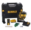DCLE34035D1 DEWALT AKU LASER 18V XR 3X ZELENÝ PAPRSEK 360° S DÁLKOVÝM OVLÁDÁNÍM, 2AH AKU BATERIE, NABÍJEČKA, T-STAK KUFR