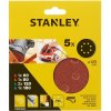 STA32047 STANLEY BRUSNÉ PAPÍRY PRO EXCENTRICKOU BRUSKU 125MM, MIX, 5 KS
