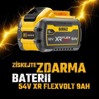 ⚡️ BATERIE FLEXVOLT ZDARMA! ⚡️ Kupte nářadí DEWALT® 54V XR FLEXVOLT® a získejte baterii 54V XR FLEXVOLT® 9 Ah zdarma! Více...