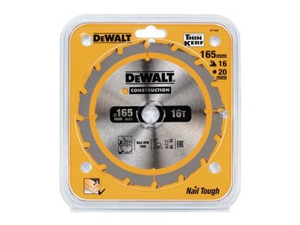 23401 dt1948 dewalt pilovy kotouc 165x20mm 16zubu