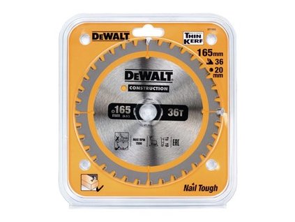 23404 dt1950 dewalt pilovy kotouc 165x20mm 36zubu