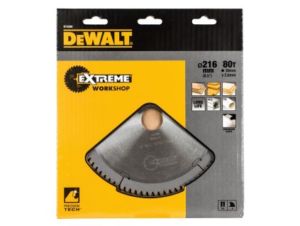 23533 dt4286 dewalt pilovy kotouc extreme 216 x 30mm 80 zubu