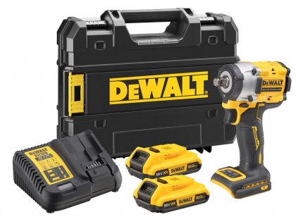 43498 2 dcf921d2t dewalt 18v aku bezuhlikovy razovy utahovak 1 2 2 x 2 0 ah baterie xr li ion nabijecka kufr t stak