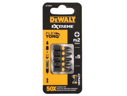 35375 1 dt7994t dewalt 5dilna sada bitu ph2 25mm extreme torsion