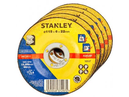 42000 sta32056 stanley fatmax vypoukly brusny kotouc 115 x 22 0mm x 6 0mm na kov 5 ks