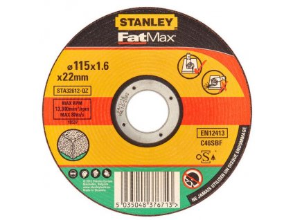 41985 sta32612 stanley fatmax rezny kotouc 115 x 22 2mm x 1 6mm na kamen