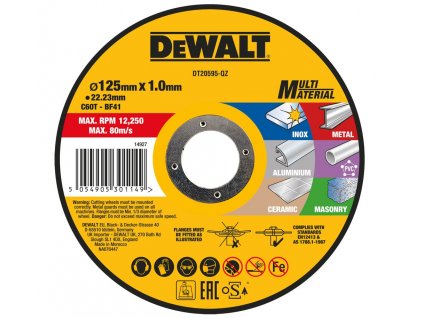 44188 dt20595 dewalt multimaterialovy rezny kotouc 125 x 22 23 x 1 0 mm