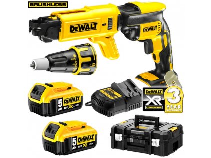 592 dcf620p2k dewalt aku bezuhlikovy sroubovak na sadrokarton 18v 2x5 0ah xr li ion podavac vrutu