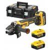 DCG405P3 DEWALT 18V AKU BEZUHLÍKOVÁ 125MM ÚHLOVÁ BRUSKA, 3 X BATERIE XR LI-ION 5,0 AH, NABÍJEČKA, KUFR T-STAK