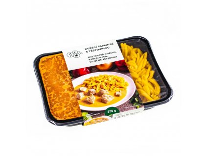 Kuřecí paprikáš, těstoviny 530g CHLAZENÉ