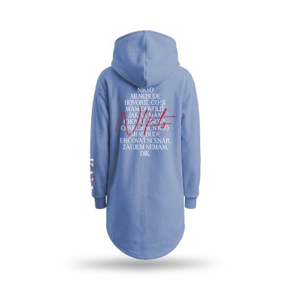 Kardigan PREMIUM N!KTO text - Bledomodrá